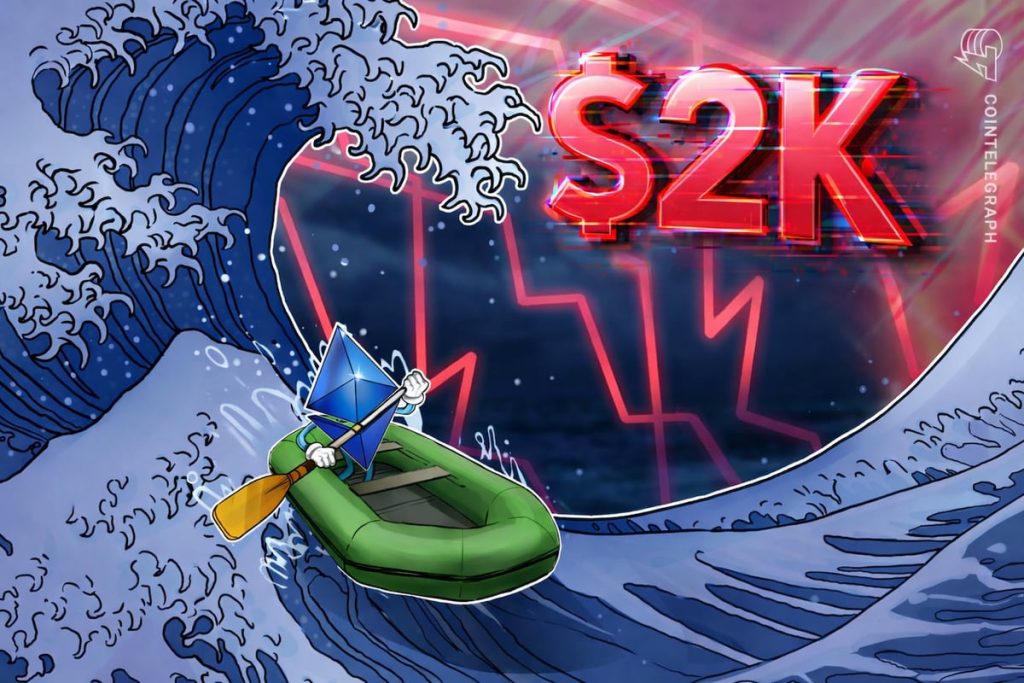 随着 ETH 价格跌至 2000 美元以下，以太坊交易者预计“进一步下跌”